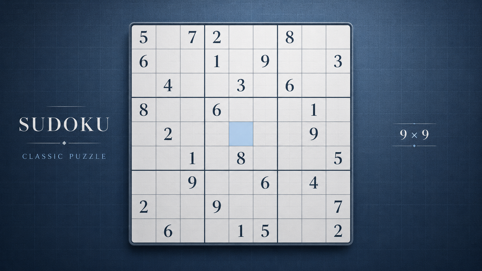 Sudoku — classic 9×9 logic puzzle